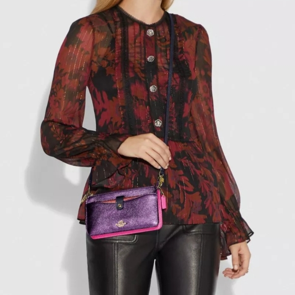 💜New Coach Noah Pop up messenger in colorblock - Picture 4 of 4